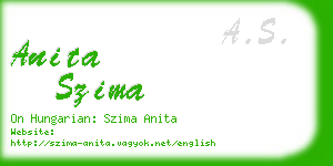 anita szima business card